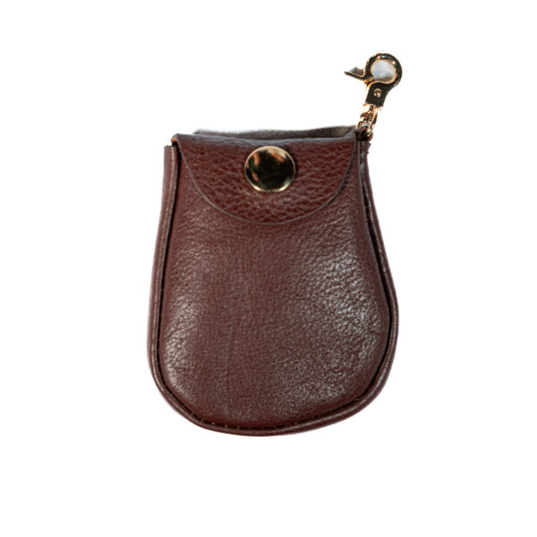 Poop bag in pelle marrone cioccolato
