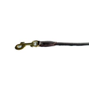 Guinzaglio tondo in pelle marrone