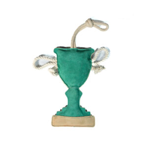 Gioco in camoscio e corda, a forma coppa